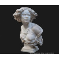 Black slaves nude female bust statue